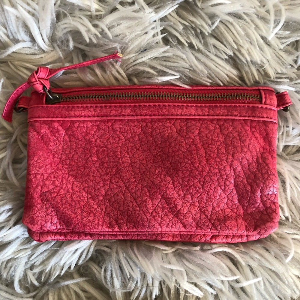 Pink leather wallet